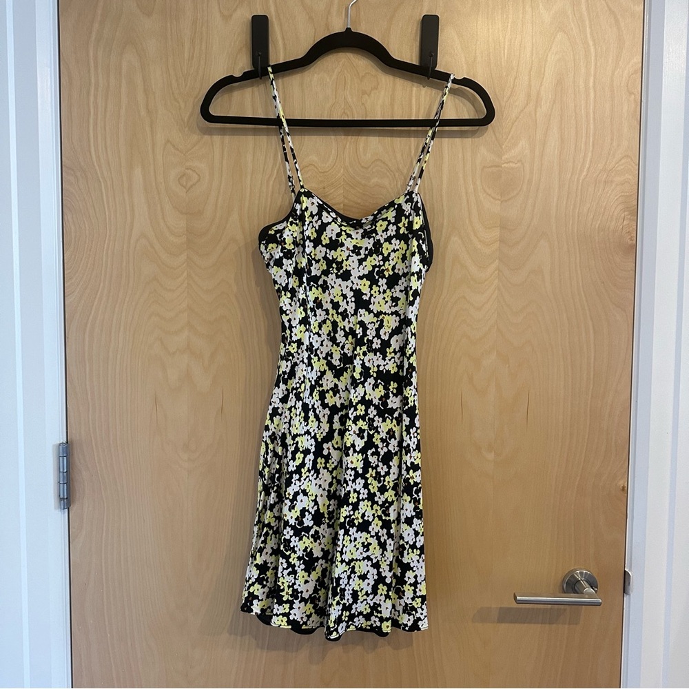 & Other Stories size 2 floral satin dress